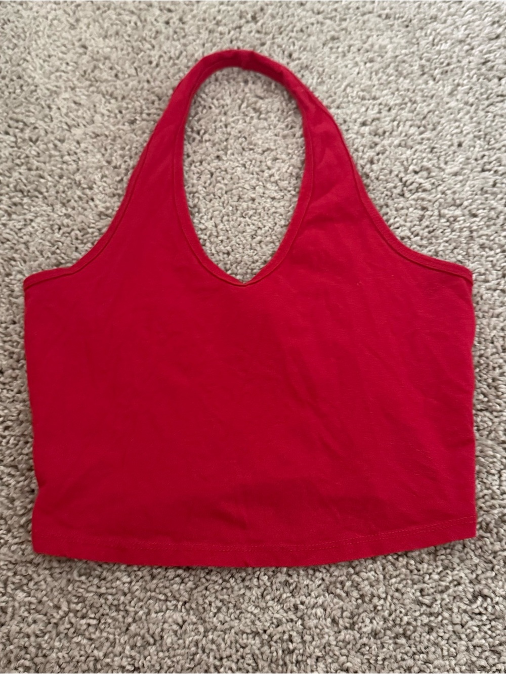 Bozzolo Red Halter Crop Top